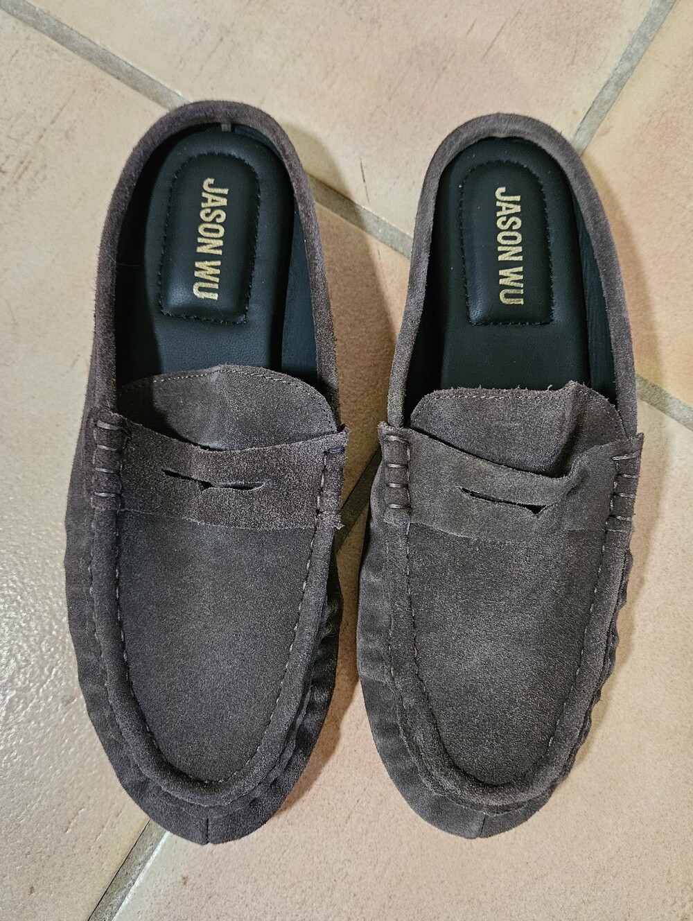 Jason Wu Meeky Suede Penny Loafer Mule.